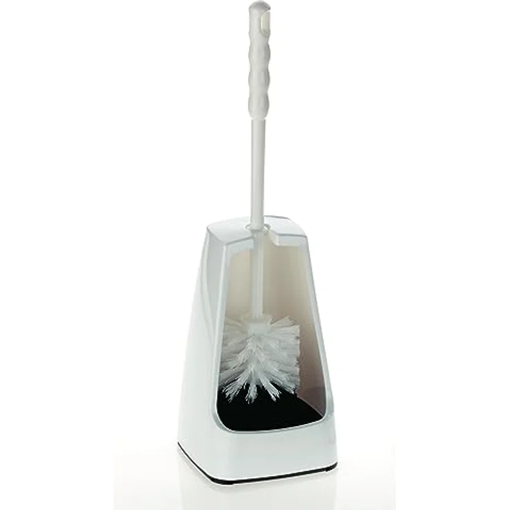 Kela WC-Garnitur Levin aus Kunststoff in weiß, Plastik, 12 x 12 x 38 cm – Bild 1