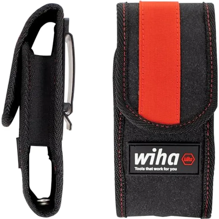 Wiha Gürteltasche für E-Schraubendreher speedE® (44367) – Werkzeugtasche mit Platz für 1 E-Schraubendreher und 4 slimBits, inklusive Cliphalterung