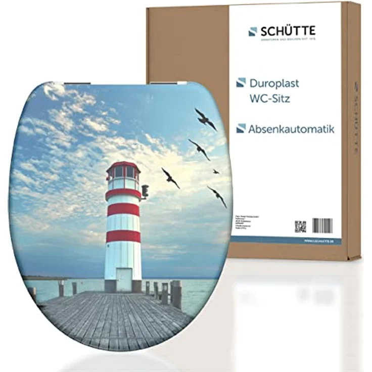 Schütte WC-Sitz Duroplast Lighthouse, mit doppelter Absenkautomatik, bruchsicher und pflegeleicht – Bild 1