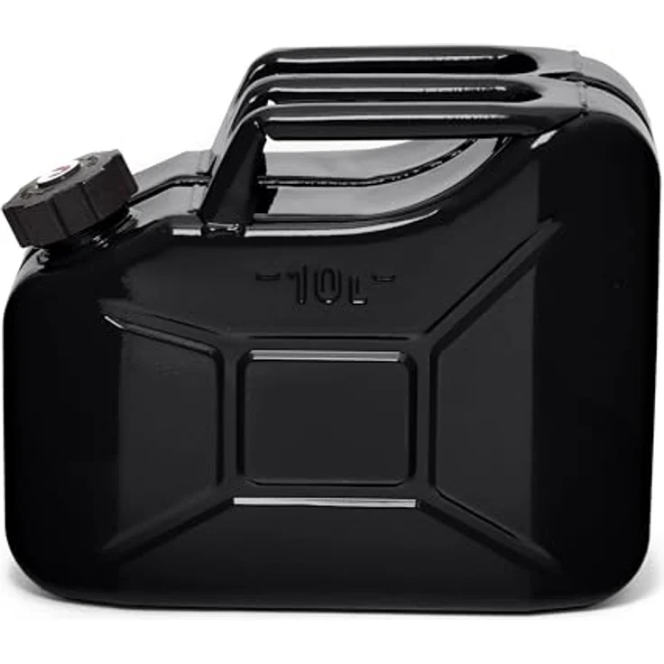 BW® Benzinkanister Metall 3x 10 Liter, Schwarz RAL 9005, TÜV-geprüft, UN-zugelassen, aus 0,9mm Stahl nach DIN 7274, mit Schraubverschluss – Bild 4