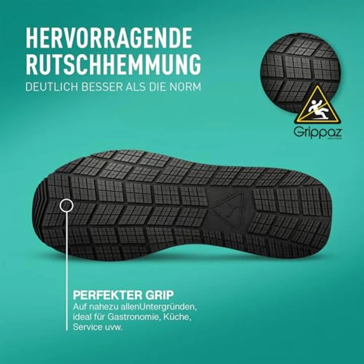 Puma S3S Bounce Black Low Sicherheitshalbschuh, mit Fiberglaskappe, wasserabweisendem Mikrofaser-Schaft und rutschhemmender GRIPPAZ® Traction-Laufsohle, Größe 41 – Bild 3