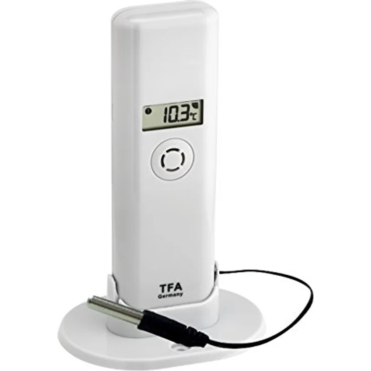 TFA Thermo-/Hygrometer WeatherHub Set 31.4013.02, Thermometer + Hygrometer mit Profi-Kabelfühler bis 110 °C, Weiss – Bild 3