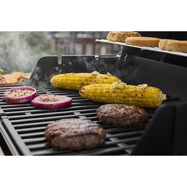 Weber Gasgrill Spirit E-310, 3 Brenner Gasgrill mit 7 kW, Grillfläche 52 x 44 cm, Edelstahl-Aromaschienen, porzellanemaillierte Gusseisenroste – Bild 8