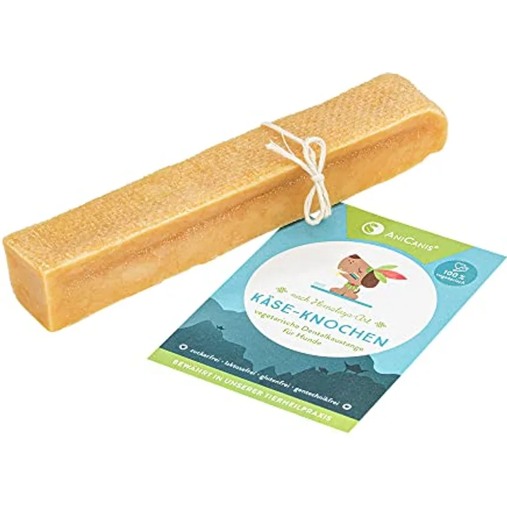 AniCanis Käseknochen für Hunde - Käse Kauknochen aus Deutscher Weidemilch - Hartkäse Käsestangen - Zahnstein, Zahnpflege-Snack - L