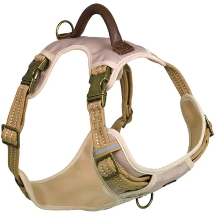 Nobby Hundegeschirr Sporty mit Griff beige, ergonomisch geformt im Retro-Look – Bild 2