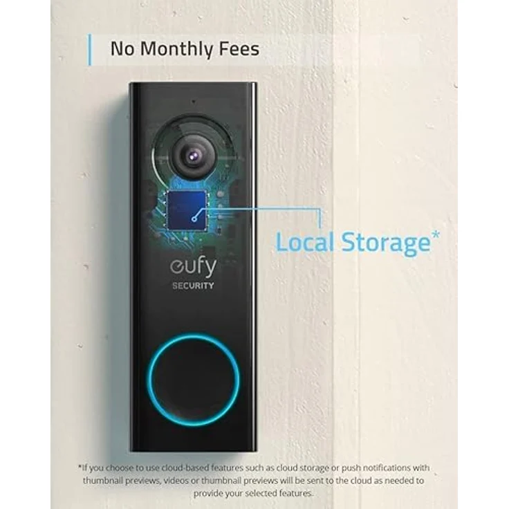 eufy Security Video-Türklingel mit 2K HD Kamera, kabellos, smarte Personenerkennung, beidseitige Audiofunktion, Akku mit 6 Monaten Laufzeit, Gebührenfrei – Bild 3