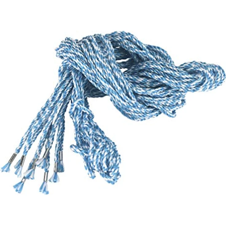 Dresselhaus Kerbl Gerüststrick 250cm Strick 10 Stück 29577 Seil (10-tlg), Blau/Weiß, Polypropylen, 4-schäftig, mit Klammer an den Strickenden – Bild 2