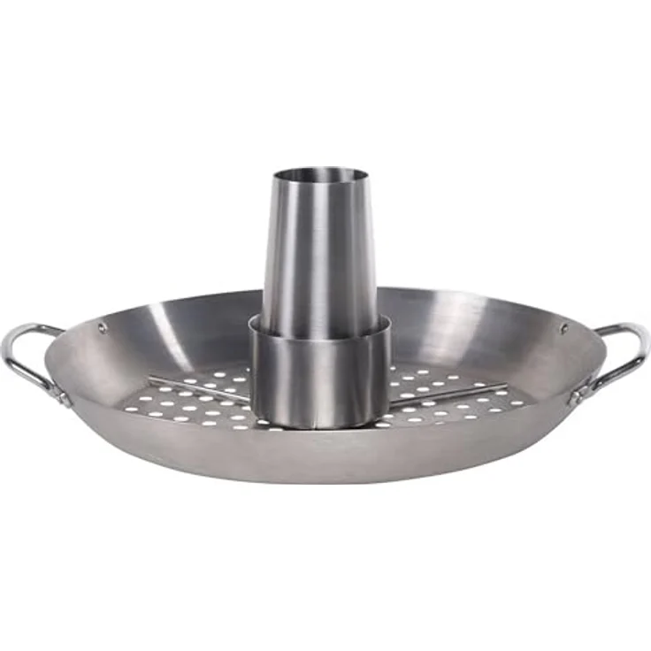 SANTOS Geflügelhalter Hähnchenbräter Gemüsekorb Edelstahl 3-teilig, Ø 30 cm – Bild 3