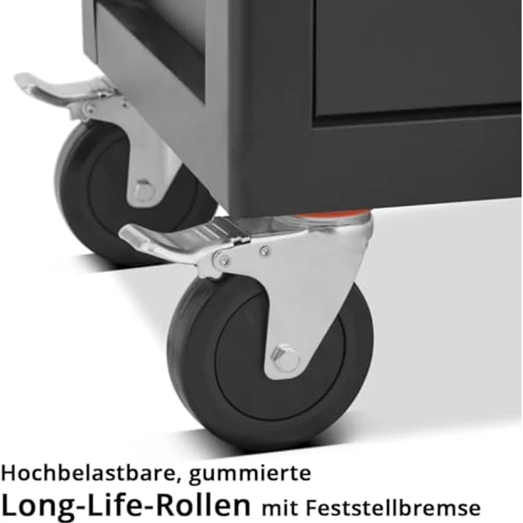 STAHLWERK Werkzeugwagen Werkstattwagen EAGLE, Montagewagen mit 7 Schubladen und Papierrollenhalter, blau – Bild 5