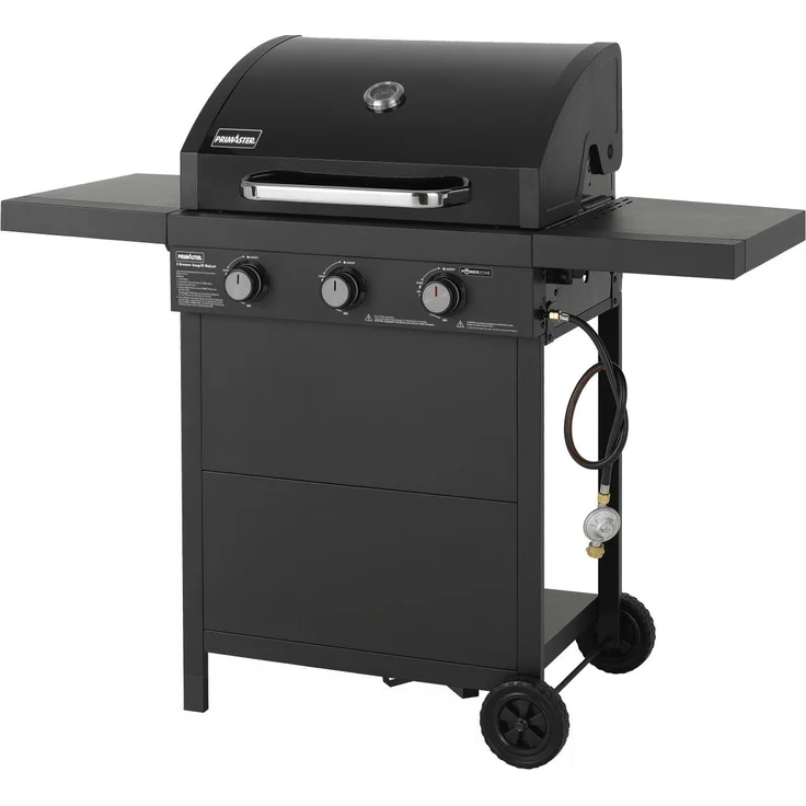 Primaster Gasgrill OPP, 3 Brenner mit 65 x 43 cm Grillfläche, schwarz, inklusive Powerzone-Brenner