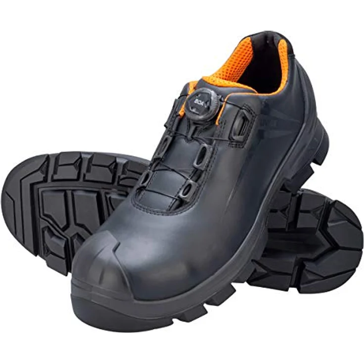 Uvex Safety 2 MACSOLE Halbschuhe S3, Sicherheitsschuhe mit optimaler Dämpfung, ergonomischer Passform, schwarz-orange, Weite 12, Größe 49 – Bild 6