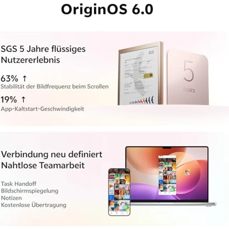 vivo X300 5G Smartphone, 12G RAM + 256G Speicher, 200 MP ZEISS Kamera, 6,31" Flachbildschirm, Dimensity 9500, IP68/IP69, Android 16, 3 Jahre Garantie – Bild 4