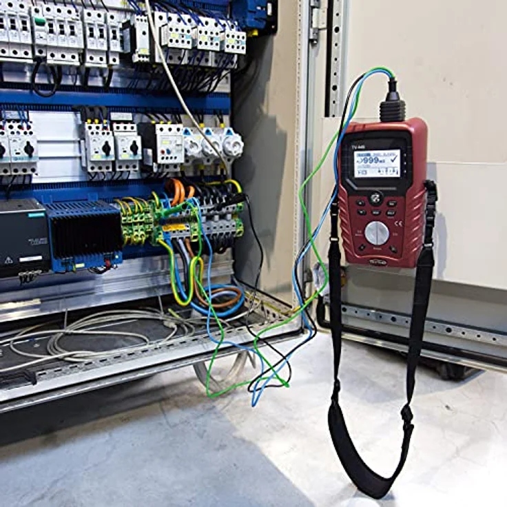 Testboy TV 445 Installationstester DIN VDE 0100-600, LCD mit Hintergrundbeleuchtung, gut/schlecht Aussage, robuster Kunststoff mit Haftmagnet, Rot/Schwarz – Bild 2