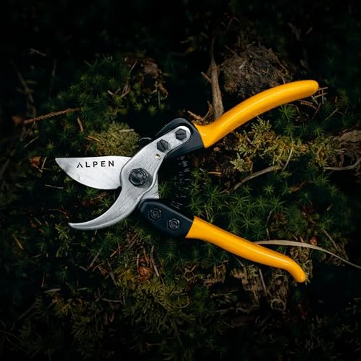 Alpen Swiss Tools Gartenschere GELBHORN 150, Schweizer Präzisionsschere mit gelben PVC-Griffen – Bild 7