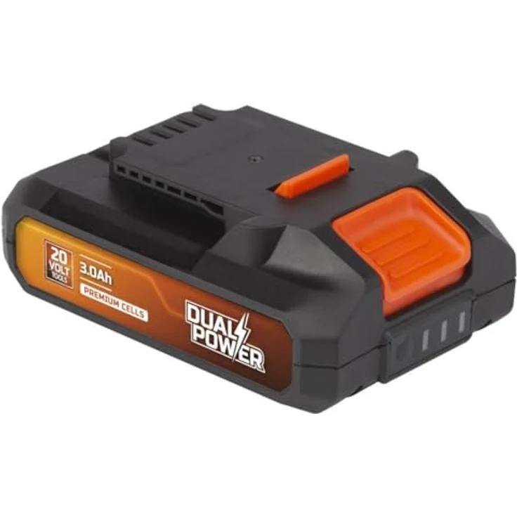 Powerplus 20V 3.0Ah Akku, geeignet für DUAL-POWER-Geräte, mit Batteriestandsanzeige, orange – Bild 4