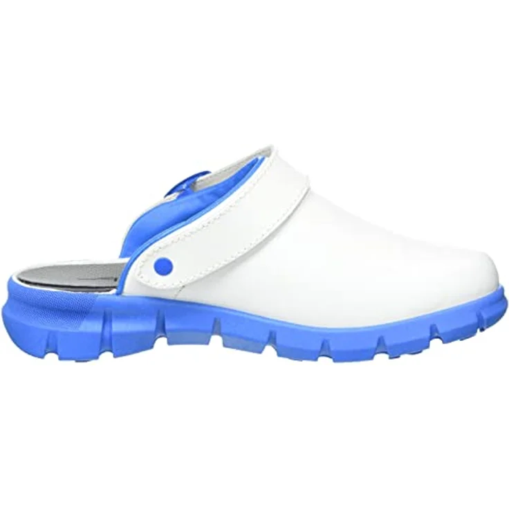 Abeba 7312 Dynamic OB Clog, Arbeitsschuh in Weiß/Blau mit rutschhemmender Sohle, Größe 38 – Bild 6