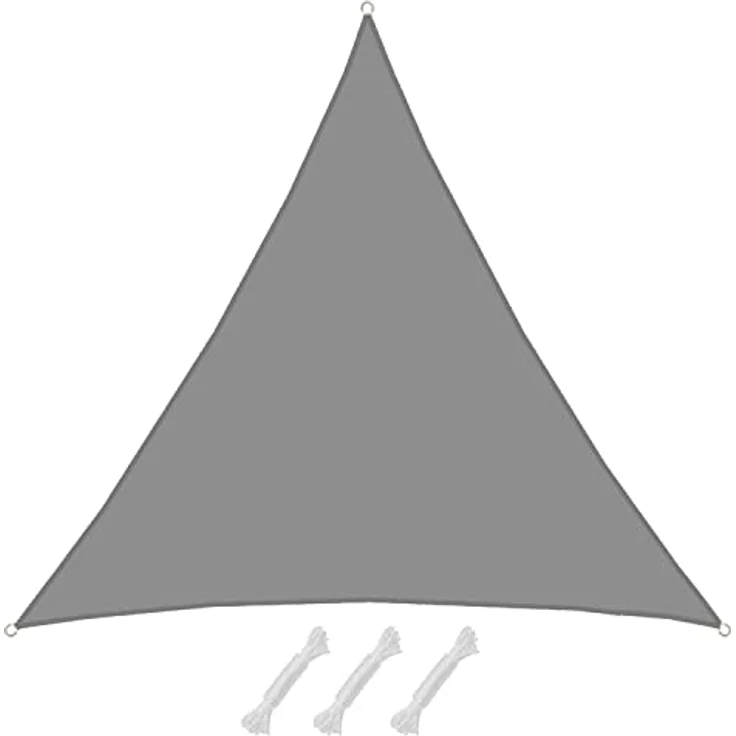 AMANKA 98% UV Schutz: 5x5x5 Sonnensegel Dreieckig Wasserdicht - Terrassendach Sonnenschutz Dreieck - Sonnensegel Garten Sonnenschutz für Trampolin Sonnensegel Pergola D Ring Dreieckig Sonnensegel Pool – Bild 1