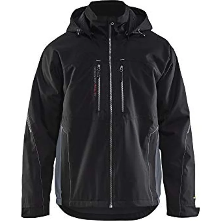 BLÅKLÄDER 48901977 Leichte Gefüttert Funktionsjacke Schwarz / Grau M, Wasserbeständig, Winddicht, Atmungsaktiv
