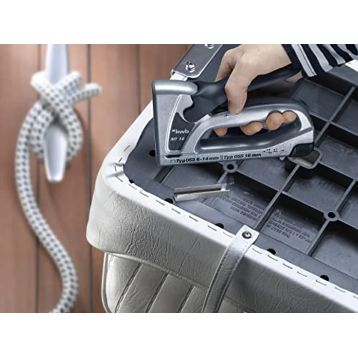 kwb PROFI TACK MT 14 N, Industrie-Handtacker für Klammerntyp 53F, stufenlose Schlagkraftregulierung, 6 - 14 mm Klammern, schwere Metallausführung – Bild 2