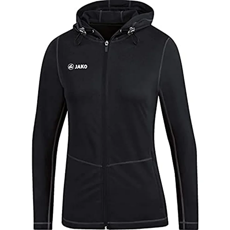 JAKO Kapuzenjacke Run 2.0 Damen, Polyester-Stretch-Jersey, Schwarz, Größe 34 – Bild 1