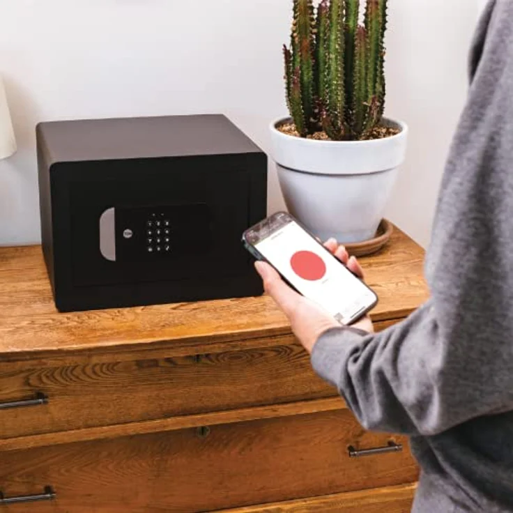 Yale Smart Safe - YSS/250/EB1 - Hohe Sicherheit - Gesicherte Tür - Heimtresor - Fernzugriff - Teilen von Zugangscodes - LCD-Tastatur-Kombisafe - geeignet für Schmuck und Dokumente – Bild 4