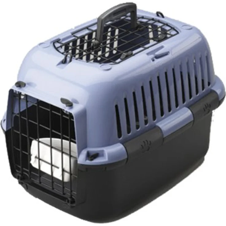 Europet-Bernina Tiertransportbox Transportkäfig Adventurer 50 für Katzen, Kunststoff, verschiedene Farben, Metalltür, integrierte Wasserschale – Bild 4