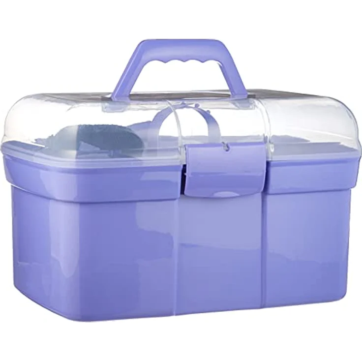 Kerbl Fellbürste Putzbox 8-teilig befüllt für Kinder lila 321765, (1-tlg) - Komplettes Pflegeset für Lieblingspferde – Bild 2