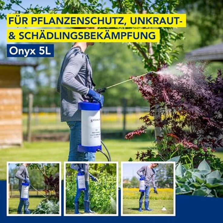Generic Bewässerungssystem Drucksprüher Onyx, 5L mit Sprühkappe, Höhe 53 cm, Breite 20 cm – Bild 2