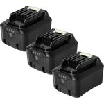 vhbw 3X Akku kompatibel mit Makita JV101DWYE, JV101DS, JV101DWAE, JV101DSMJ, JV101DSAJ, JV101DSAE Werkzeug (5000 mAh, Li-Ion, 12 V) - 3er Pack leistungsstarke Ersatzakkus