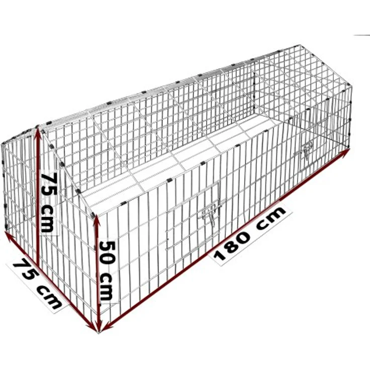 Deuba Kaninchenstall 180 x 75 cm grün – Bild 3