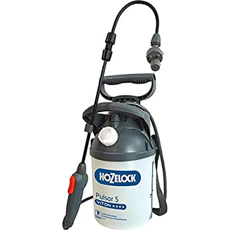 Hozelock Pulsar Viton 5310 0000, Drucksprüher 5 l mit verstellbarer Multi Sprühdüse und Chemikalienbeständigen Viton-Dichtungen – Bild 1