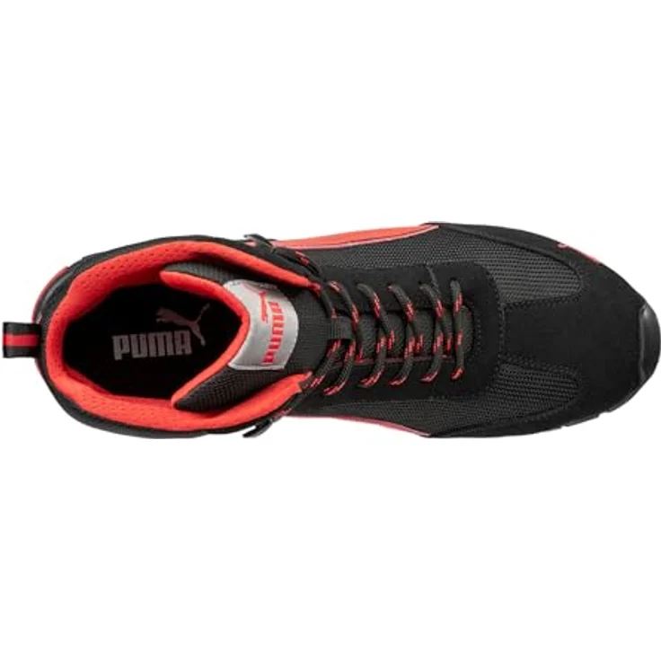 PUMA MADRID MID S1P Sicherheitsschuhe, Gr. 45, schwarz-rot – Bild 5