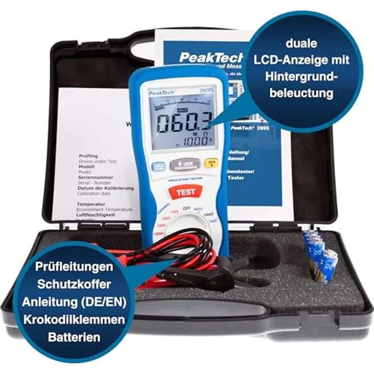 PeakTech 2695-2 - Isolationsmessgeraet Digital-Multimeter – Bild 4
