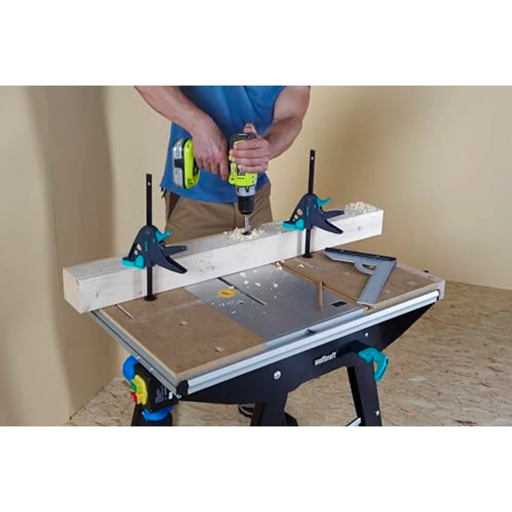 Wolfcraft Schraubstock PRO 65-150-W Werktischspanner, mit 360° drehbarer Backe und Spannweite von 65-150 mm – Bild 2