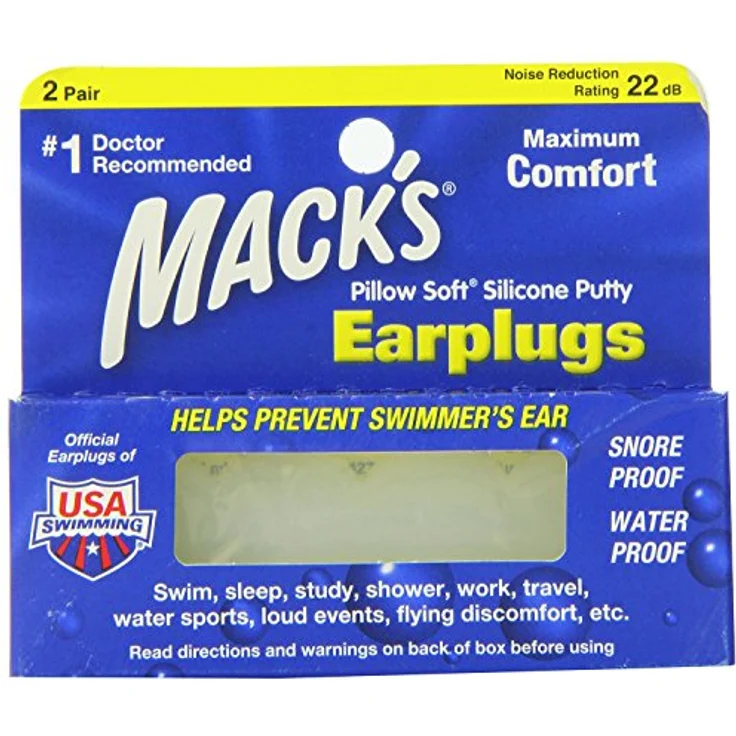 Mack's Pillow Soft Ear Plugs White, formbare Silikon-Ohrstöpsel für ultimativen Komfort und Schutz – Bild 3