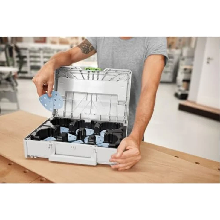Festool Schleifmittel-Systainer³ SYS-STF D90/V93 GR-Set Granat, Schleifblätter für modernste Lacksysteme – Bild 3