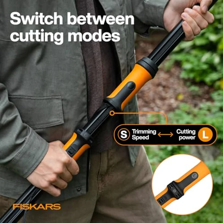 Fiskars X-Series DualAction Schneidgiraffe UPX96, 2-in-1-Modus, teleskopierbar bis 6 m, 230° drehbarer Kopf, eignet sich für Äste bis Ø 32 mm, Schwarz/Orange, 1084164 – Bild 4
