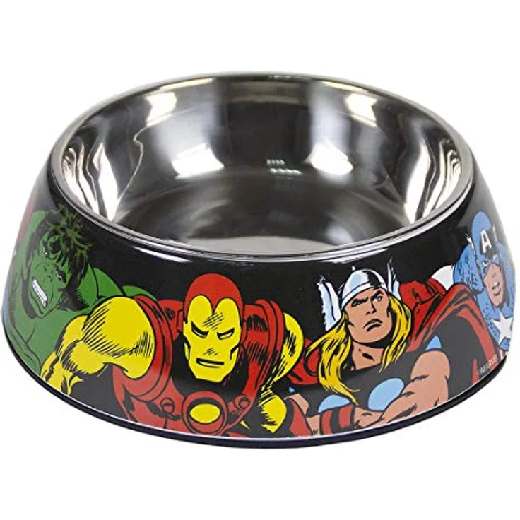 CERDÁ LIFE'S LITTLE MOMENTS - for Fan Pets Avengers Katzen- und Hundenapf - Offizielle Marvel Lizenz, L Mehrfarbig