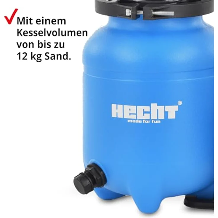 Hecht Sandfilteranlage 302111, 7-Wege Ventil, 12 kg Sandkapazität, 6 m³/h Förderleistung, 200W, 32/38 mm Schlauchanschlüsse – Bild 5