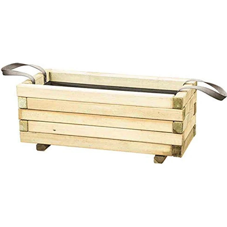 GAUTZSCH TAUNUS Pflanzkübel, natur Kiefer FSC® 100%, 70x30x30cm (BxHxT) – Bild 2