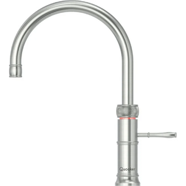 QUOOKER Classic Fusion Round PRO3, Küchenarmatur mit 3L Reservoir aus Voll-Edelstahl, inkl. 7 Jahre Garantie