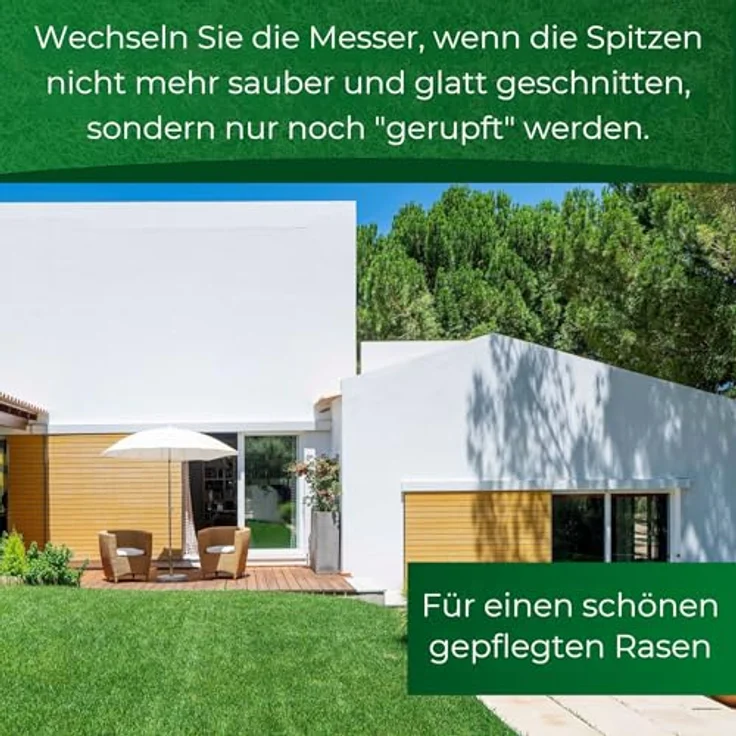 Genisys 30 Titan Ersatz Messer Klingen kompatibel für Worx Landroid (1-Loch HQ 2019 longlife 1,0 mm) + Schrauben (DIN EN 50636 geprüft) – Bild 5