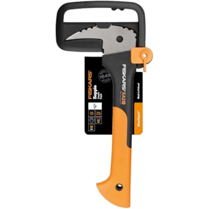 Fiskars Hand-Sappie zur Holzbearbeitung, Länge: 34,8 cm, Gehärtete Stahlklinge-Glasfaserverstärkter Kunststoffgriff, Inklusive Schutzhülle, Schwarz-Orange, WoodXpert, XA2, 1003622 – Bild 2