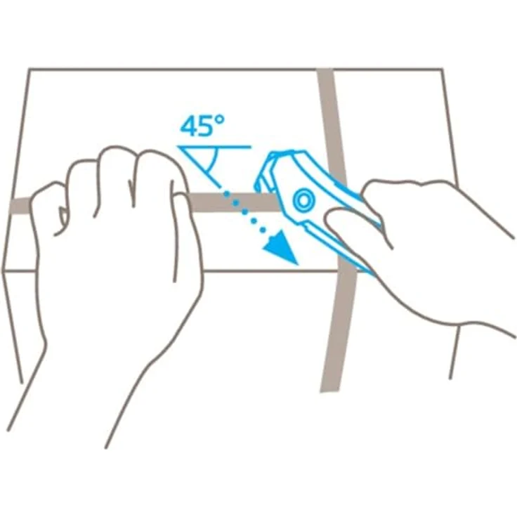 Martor SECUMAX 350 Sicherheitsmesser, ergonomisches Cuttermesser mit Soft-Grip, verdeckter Klinge und robustem Klingenkopf – Bild 10