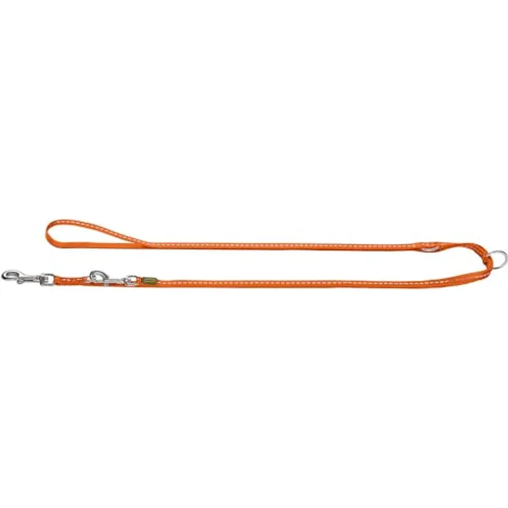 HUNTER Verstellbare Führleine Tripoli Nylon, orange, geeignet für Welpen und kleine Hunde