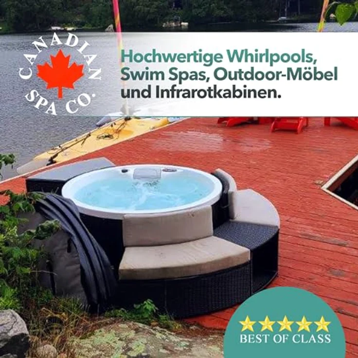 Canadian Spa Company Deluxe Isolierabdeckung, Grau, 198x198 cm, robust, wasserfest, schimmelbeständig, mit stabilen Handgriffen – Bild 3