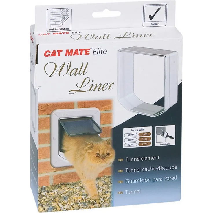 CAT MATE Katzenklappe Tunnelelement für 4-Wege Katzentür Elite, 50 mm Erweiterung zur Installationserleichterung