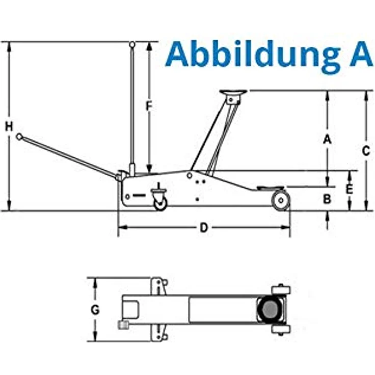 18032 Güde RANGIERWAGENHEBER GRH 2-330 L 2T Hydraulikheber Wagenheber – Bild 5
