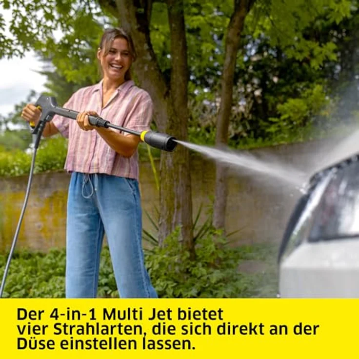 Kärcher Home & Garden K 4 Comfort Premium Home, Hochdruckreiniger 130 bar mit 4-in-1-Multi Jet-Strahlrohr und Home Kit inklusive Flächenreiniger T 5 und Reinigungsmittel – Bild 3