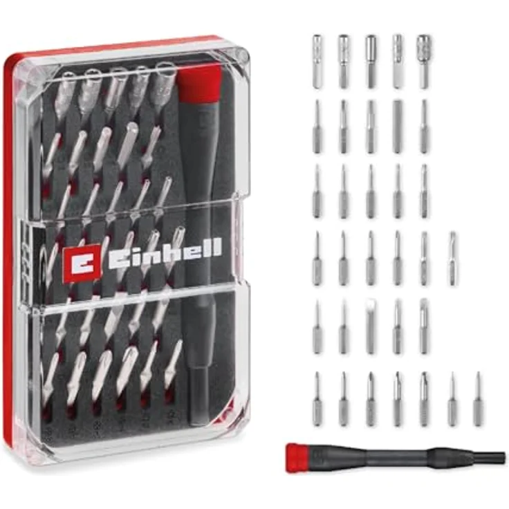 Einhell 33-tlg. Präzisions- und Elektronik-Reparatur-Set mit Präzisionsbits, Stecknüssen und magnetischer Aufbewahrungsbox – Bild 1